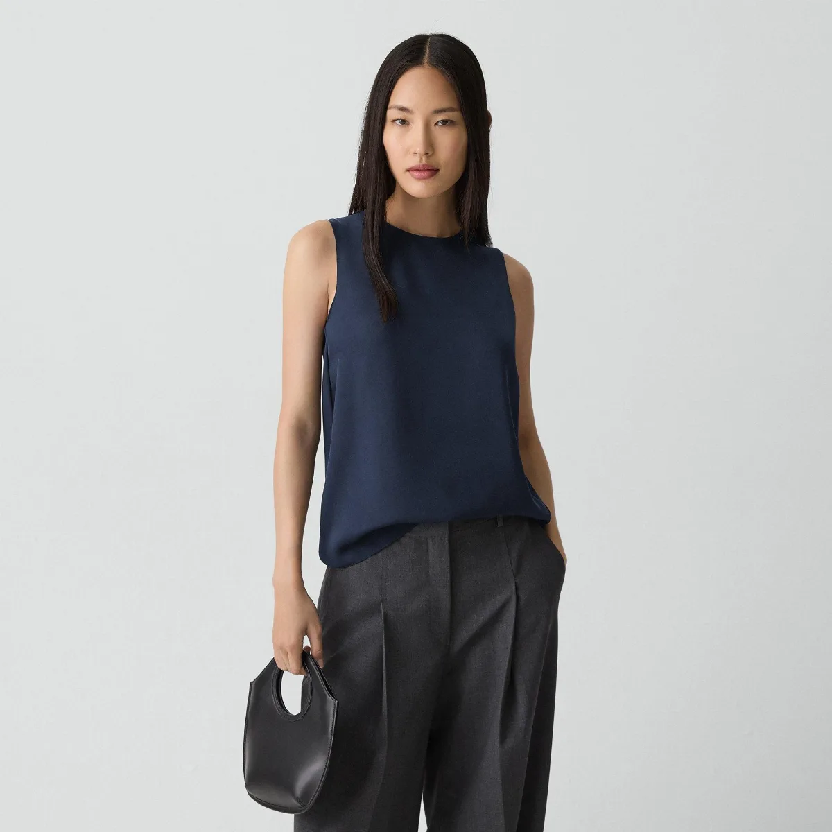 Shell Top in Silk Georgette by Theory