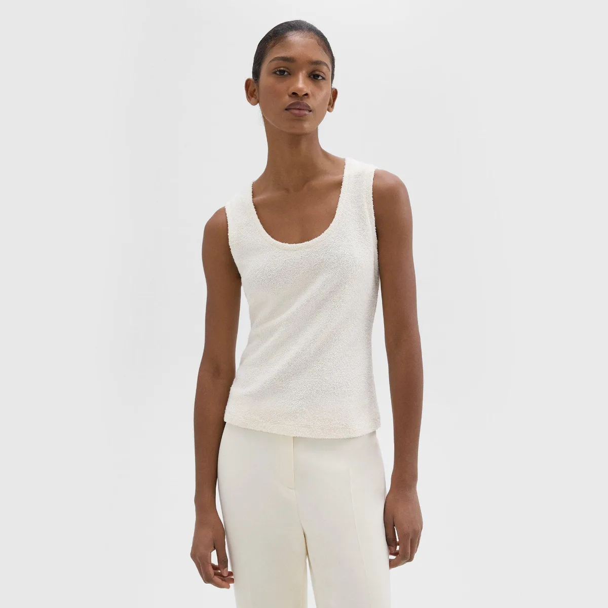 Tiny Tank in Boucl Jersey by Theory