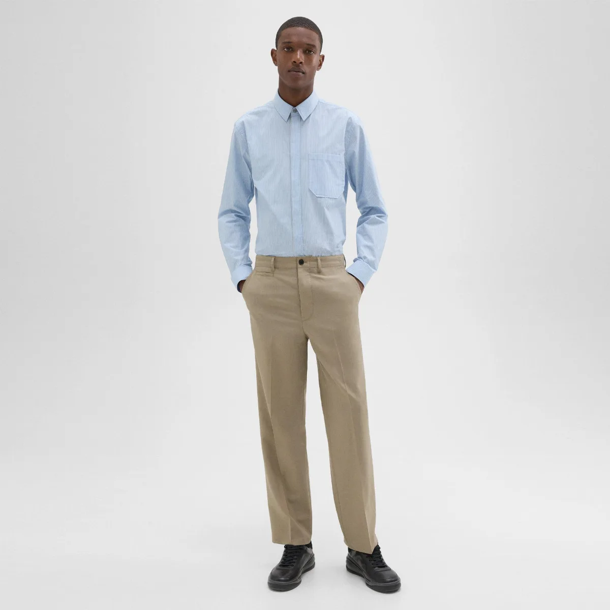 Relaxed Virgin Wool Pant by Theory