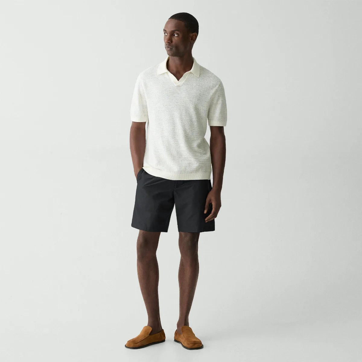 Drawstring Short in Cotton-Blend