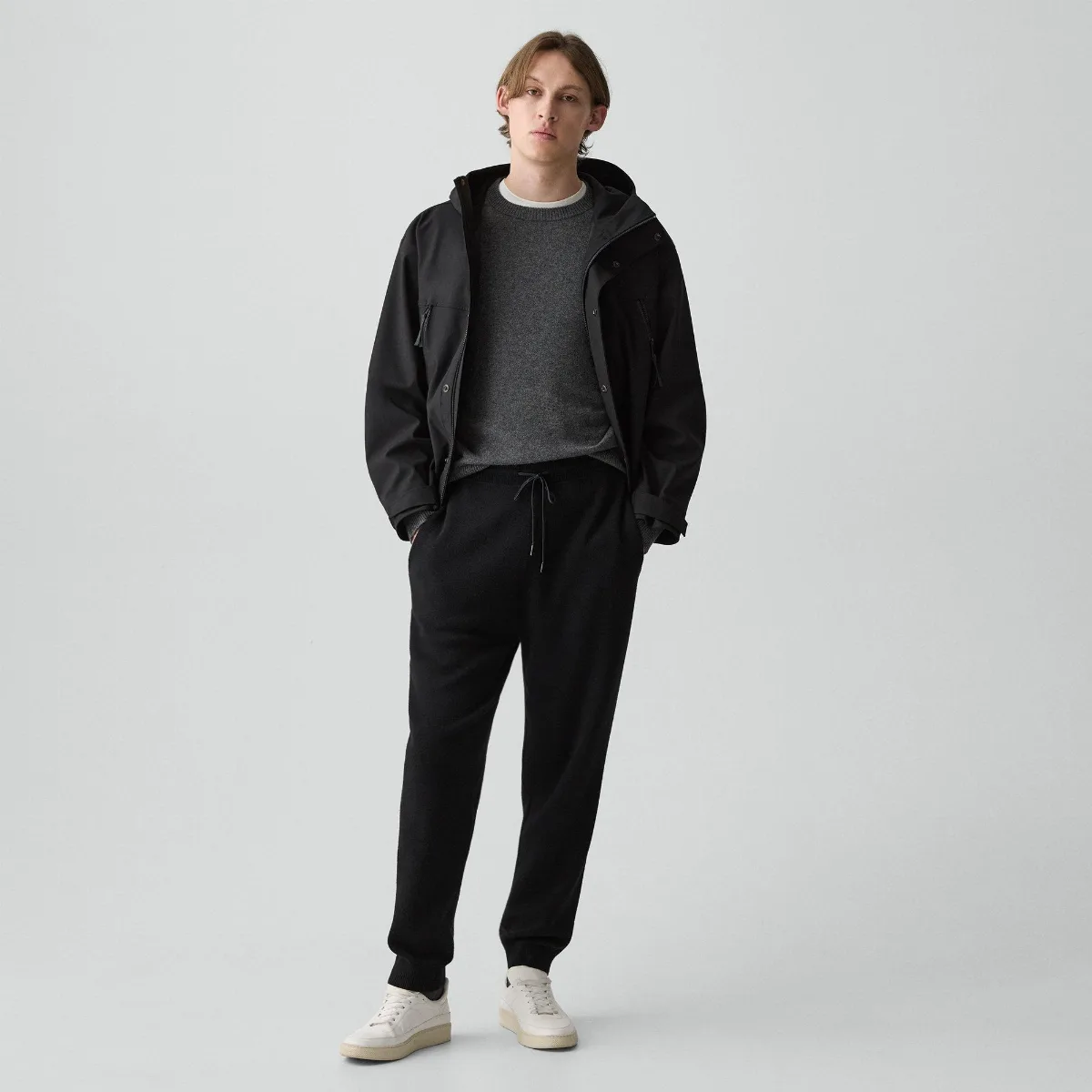 Drawstring Jogger in Wool Bilen by Theory
