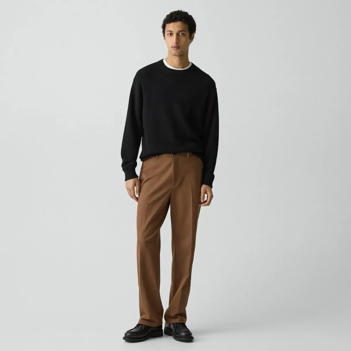 Straight Pant in Knit Twill