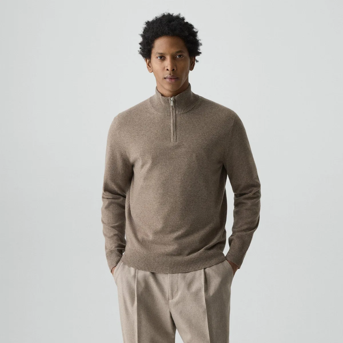 Hilles Quarter-Zip Sweater in Cashmere by Theory