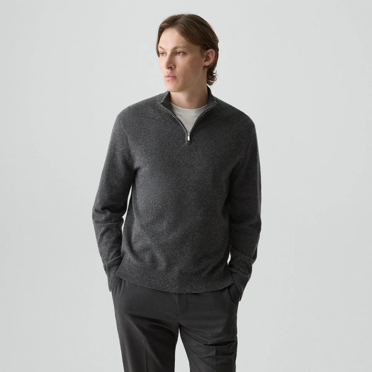 Hilles Quarter-Zip Sweater in Cashmere by Theory