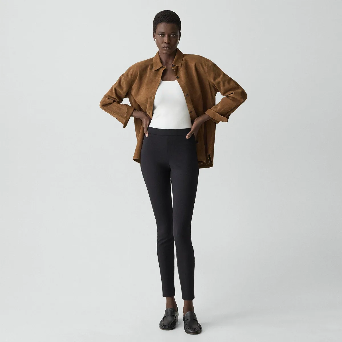 High-Waist Legging in Scuba by Theory