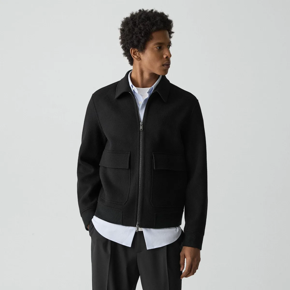 Sean Jacket in Double-Face Wool-Cashmere by Theory