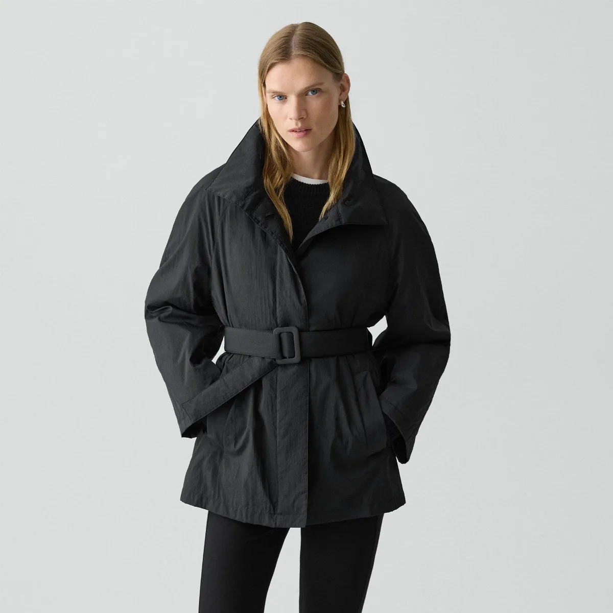 Cropped Parka in Nylon by Theory