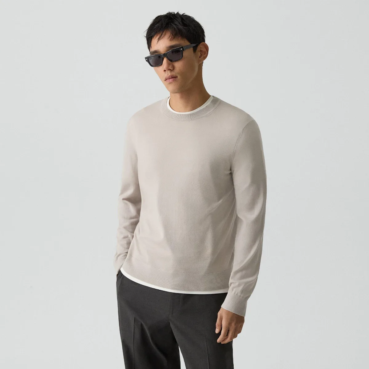 Crewneck Sweater in Regal Wool by Theory