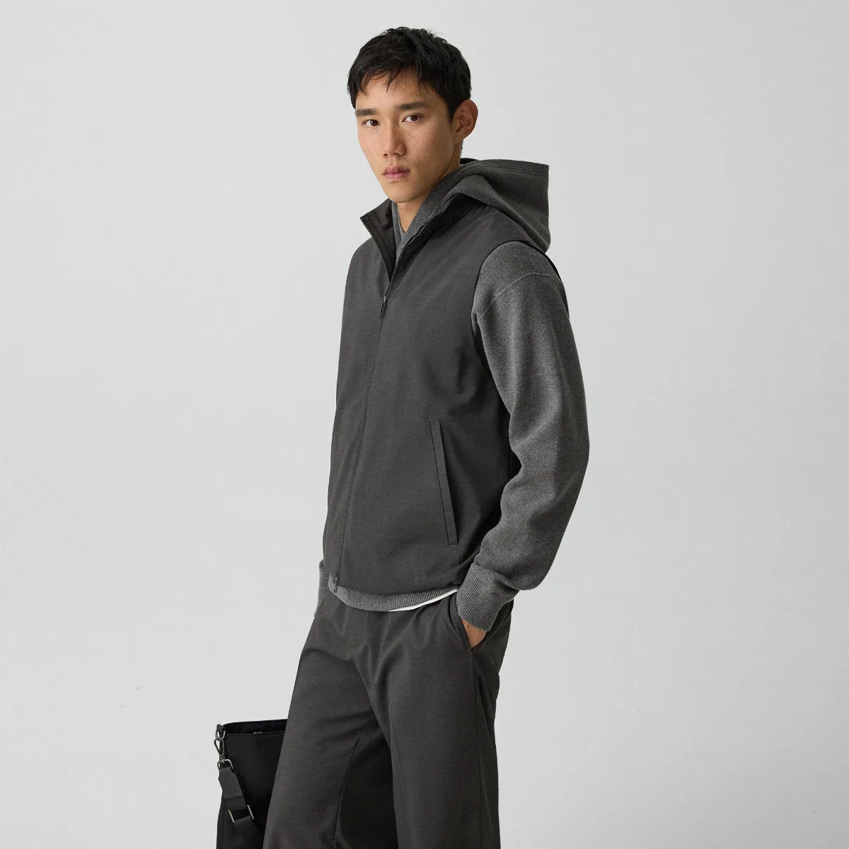Zip Vest in Motion Wool by Theory