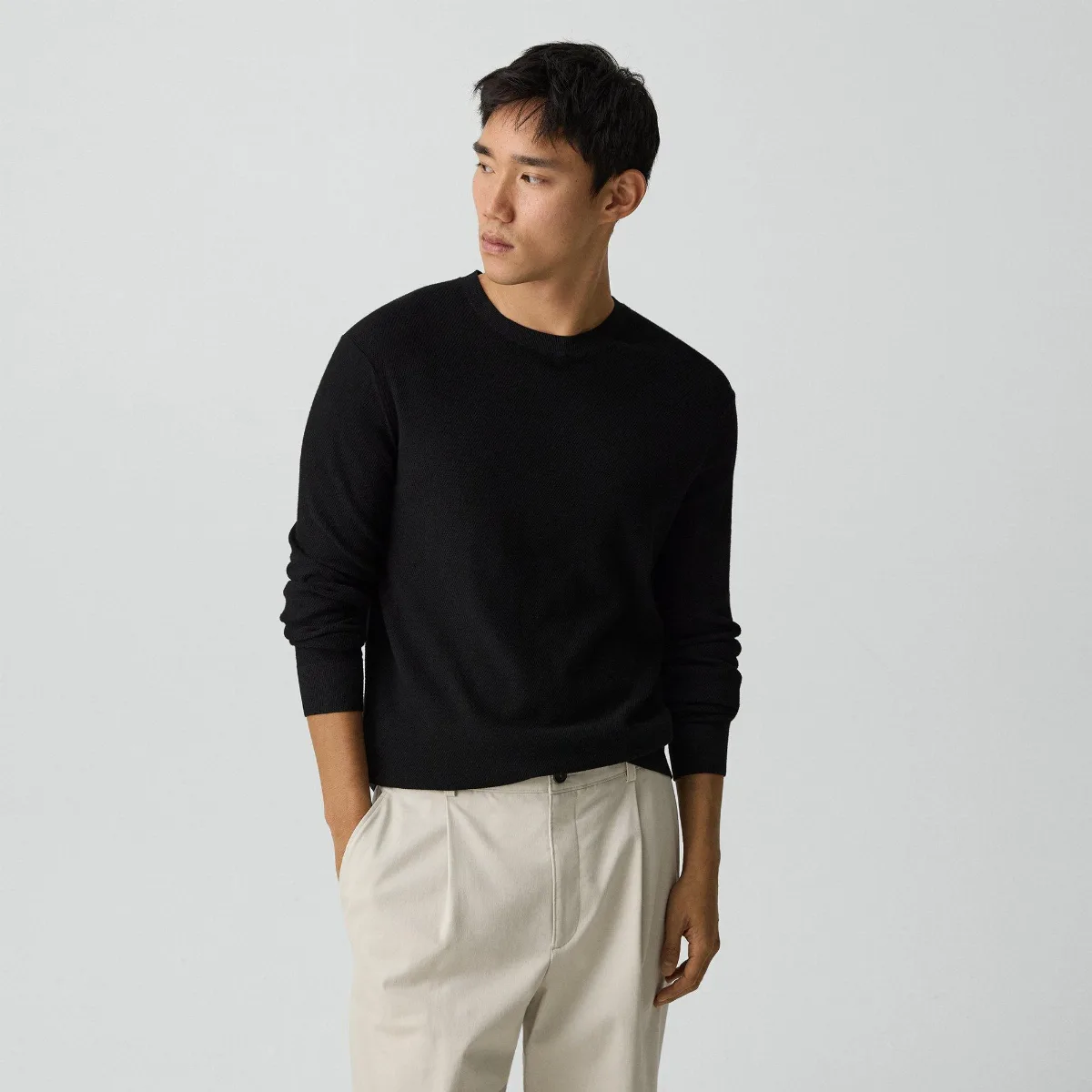 Riland Crewneck Sweater in Light Bilen by Theory