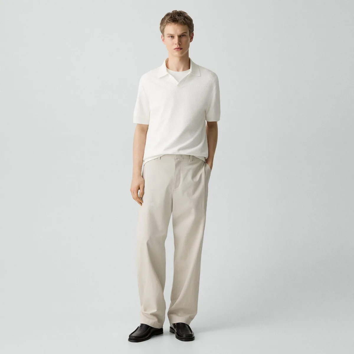 Straight Chino Pant in Moonsoft Cotton by Theory