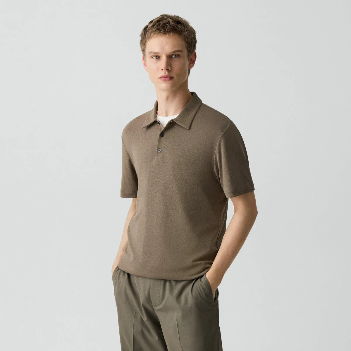 Bron Polo Shirt in Anemone Modal Jersey