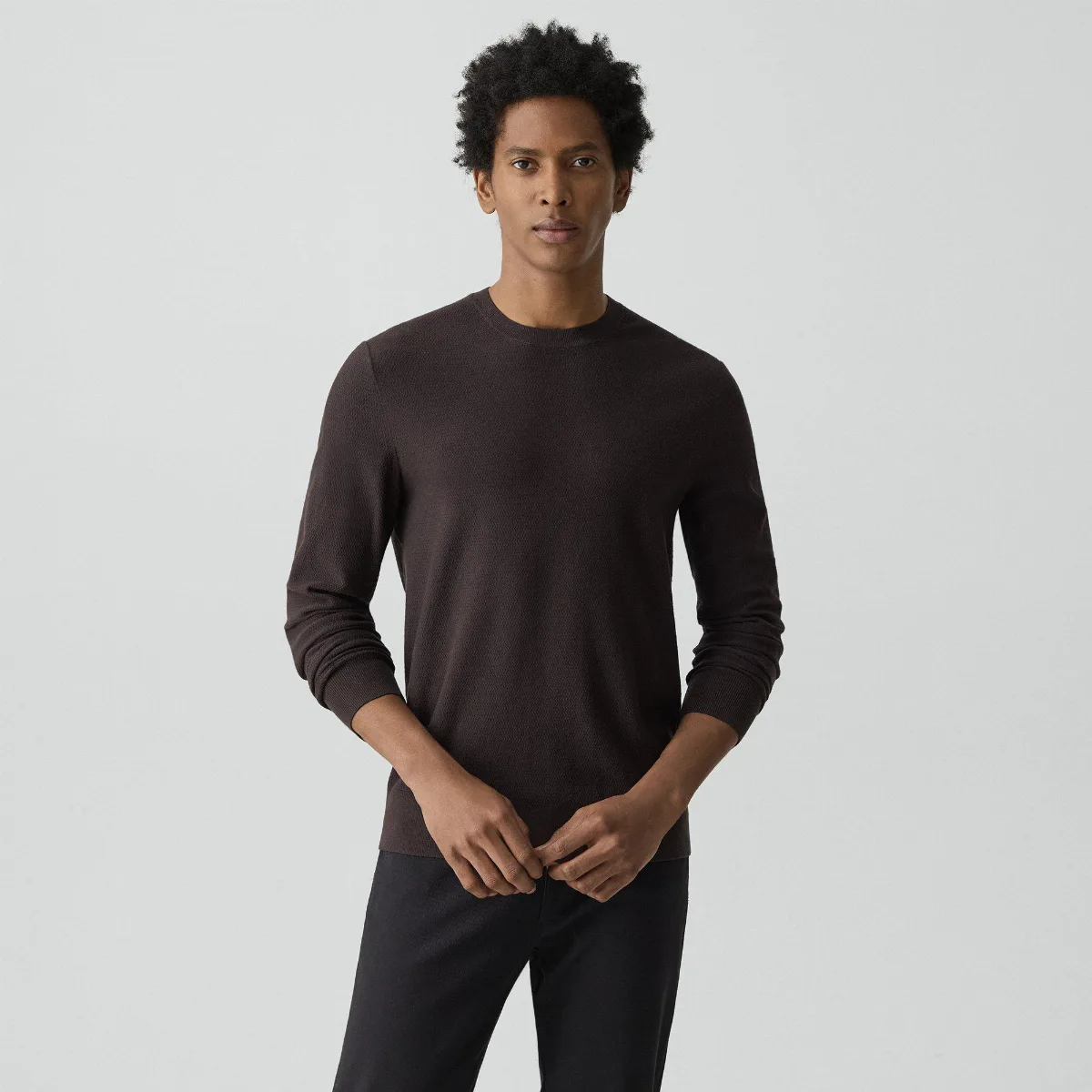 Riland Crewneck Sweater in Light Bilen by Theory