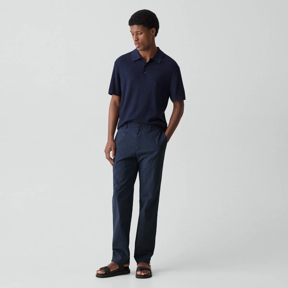 Standard Drawstring Pant in Textured Nylon by Theory