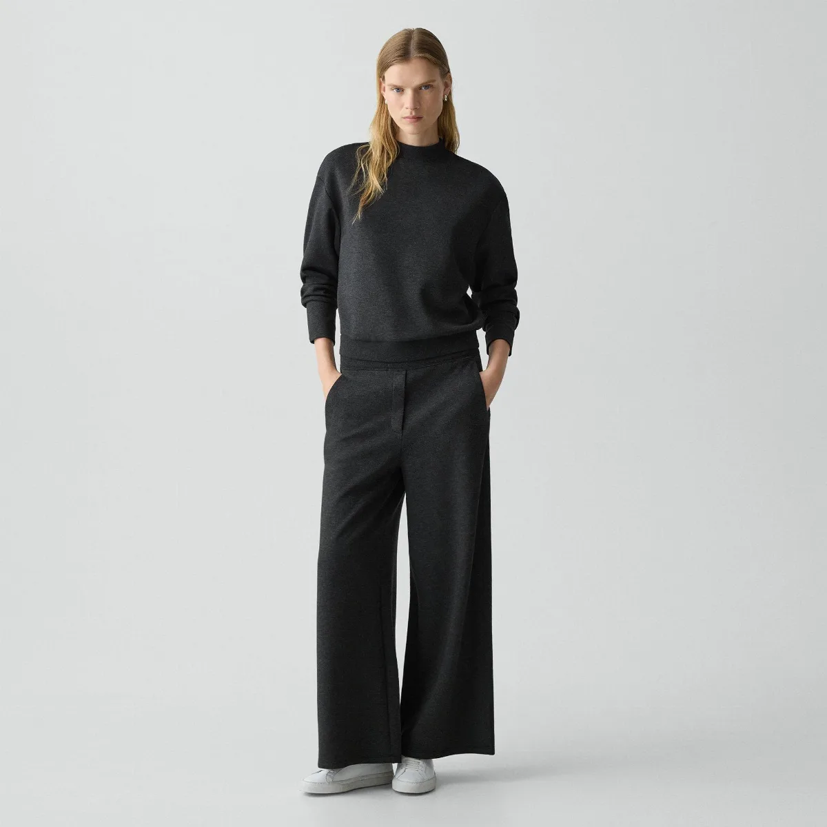 A-Line Pull-On Pant in Double Knit Jersey by Theory