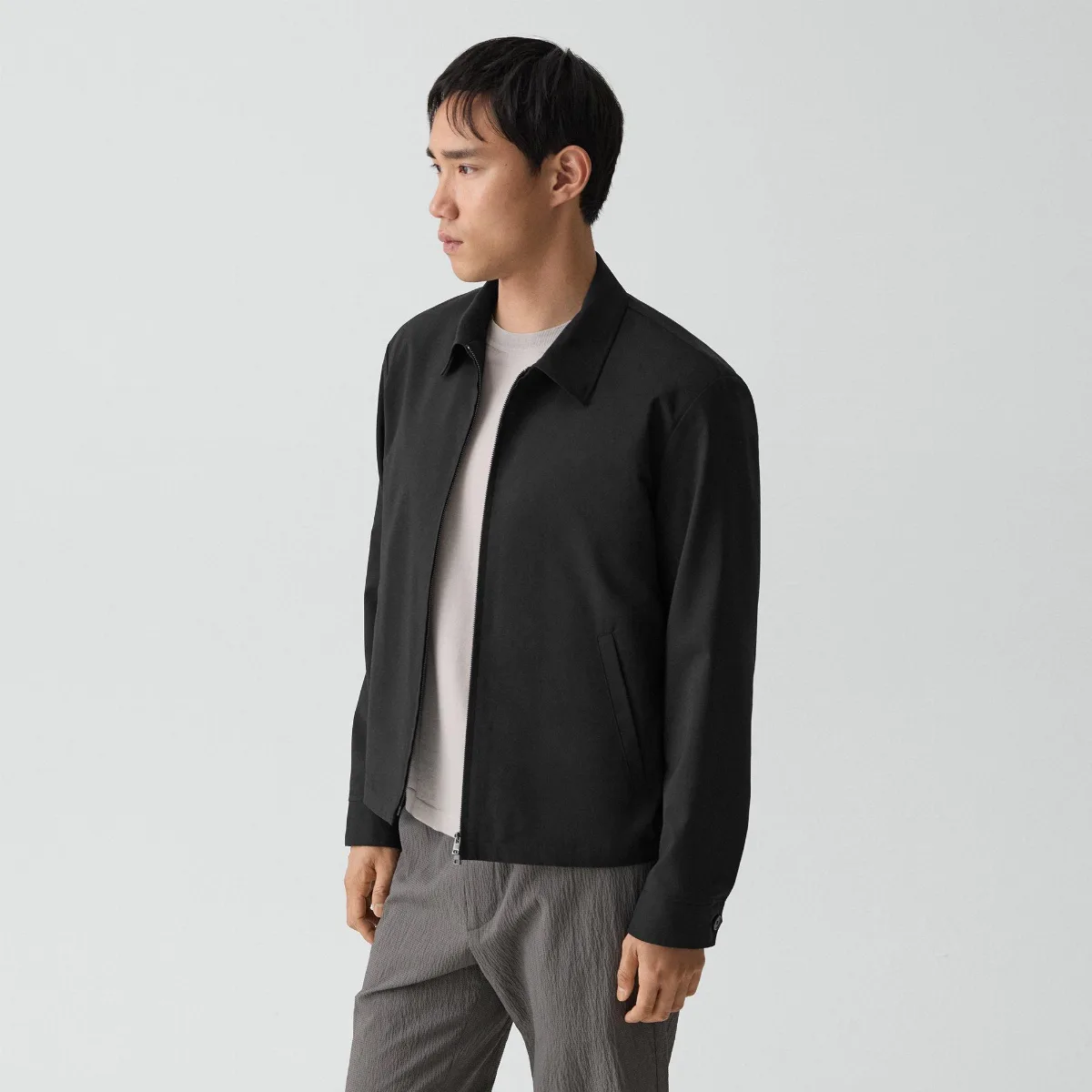 Blouson Zip Jacket in Motion Wool by Theory