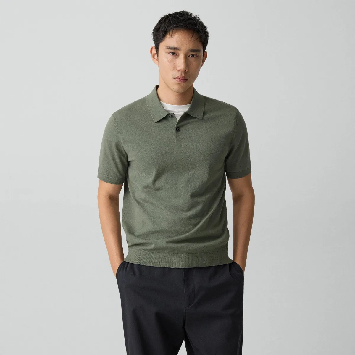 Soris Polo Shirt in Light Bilen by Theory