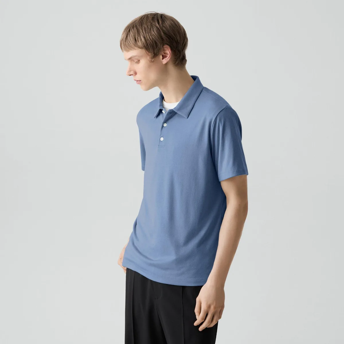 Bron Polo Shirt in Anemone Modal Jersey by Theory