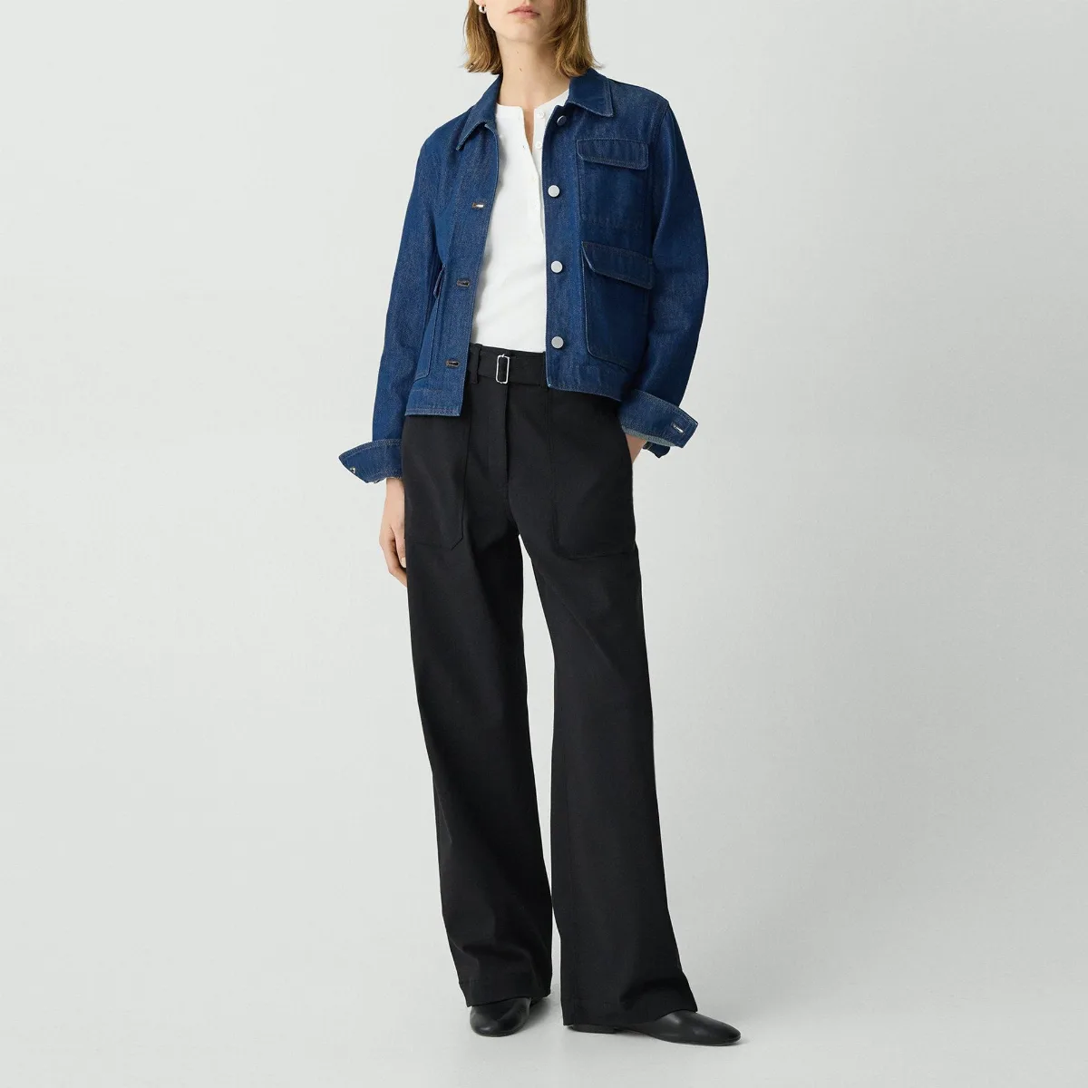 Utility Wide-Leg Pant, 31 in Neoteric Twill by Theory