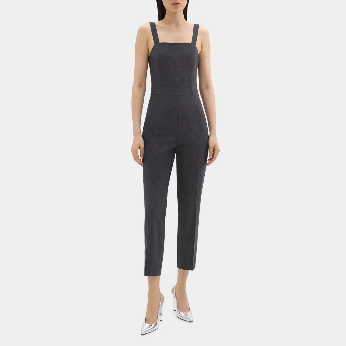 Sleeveless Jumpsuit in Good Wool by Theory