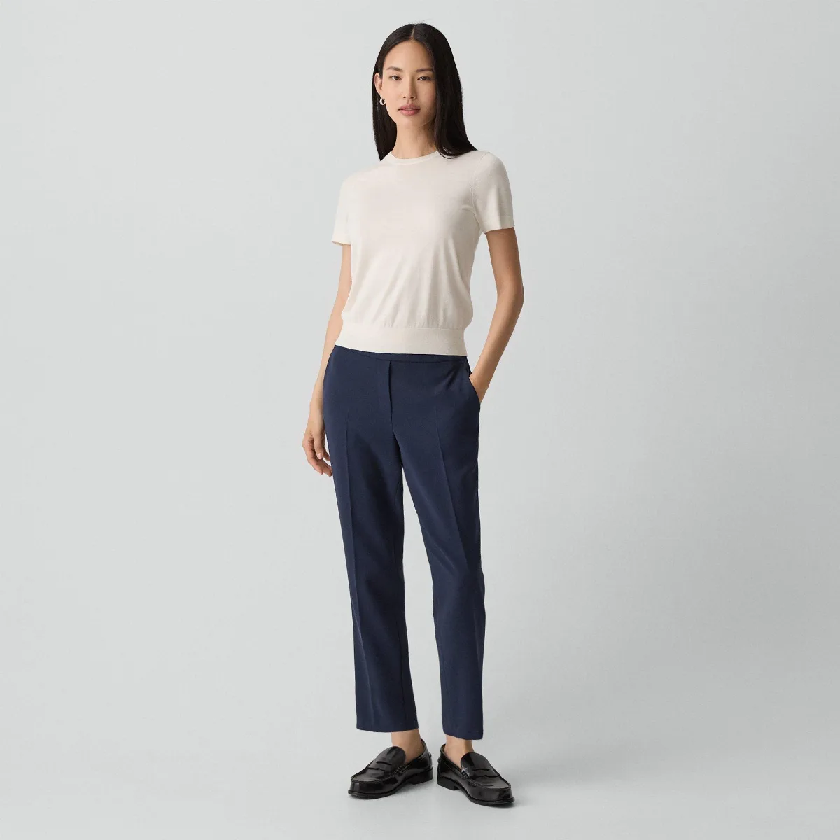 Treeca Pull-On Pant in Admiral Crepe