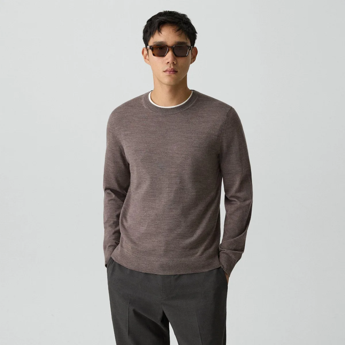 Crewneck Sweater in Regal Wool by Theory