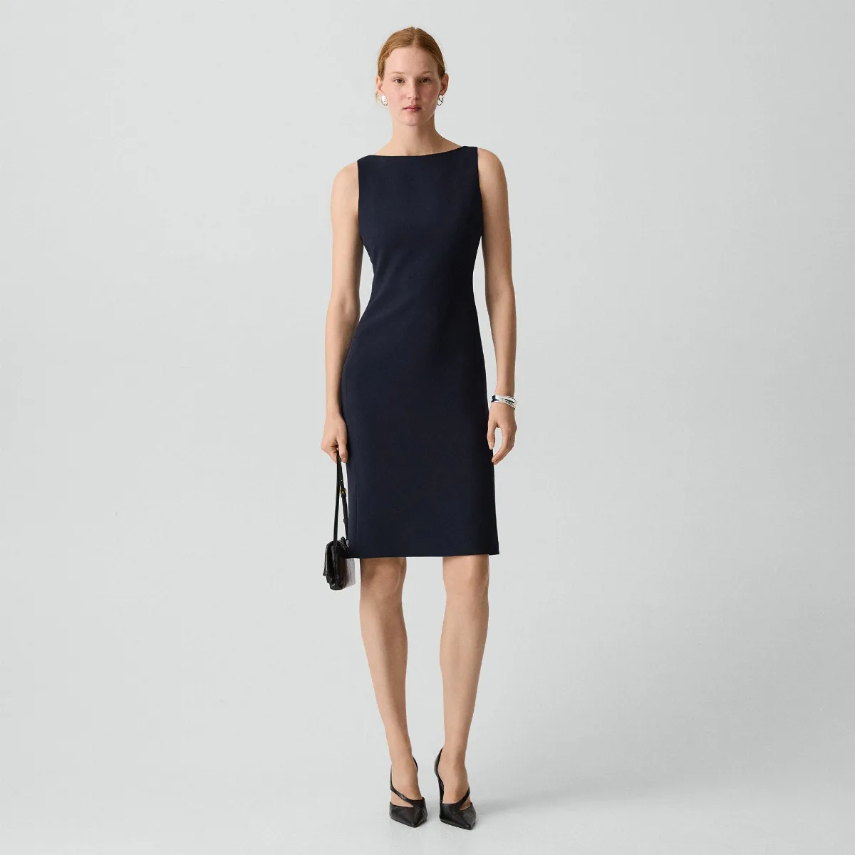 Flared Dress in Admiral Crepe