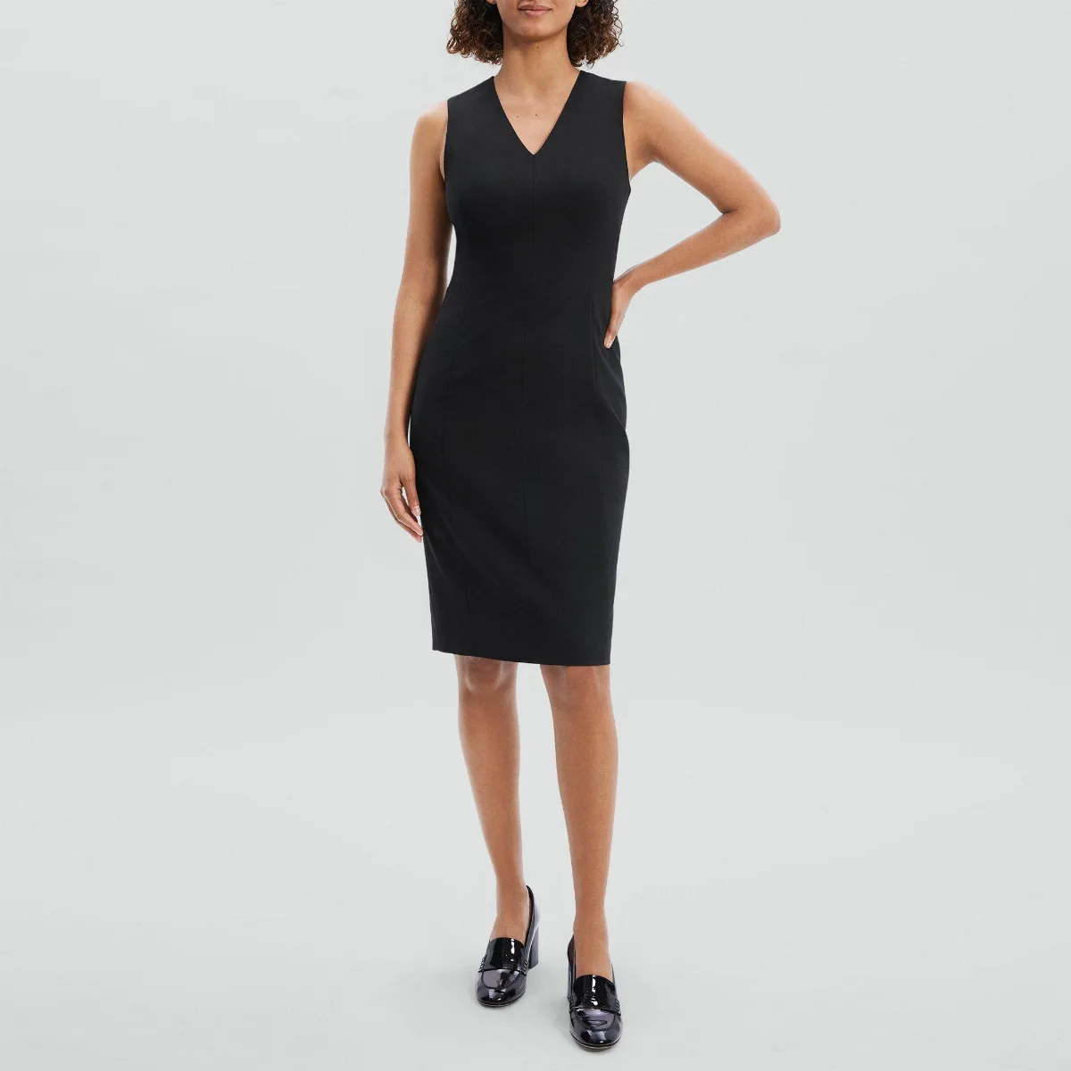 V-Neck Dress in Good Wool by Theory