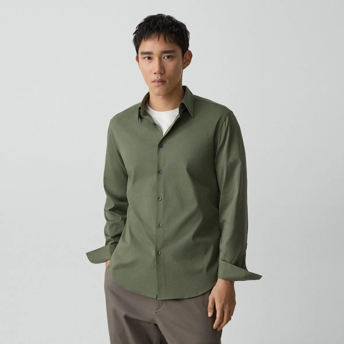 Sylvain Shirt in Structure Knit by Theory