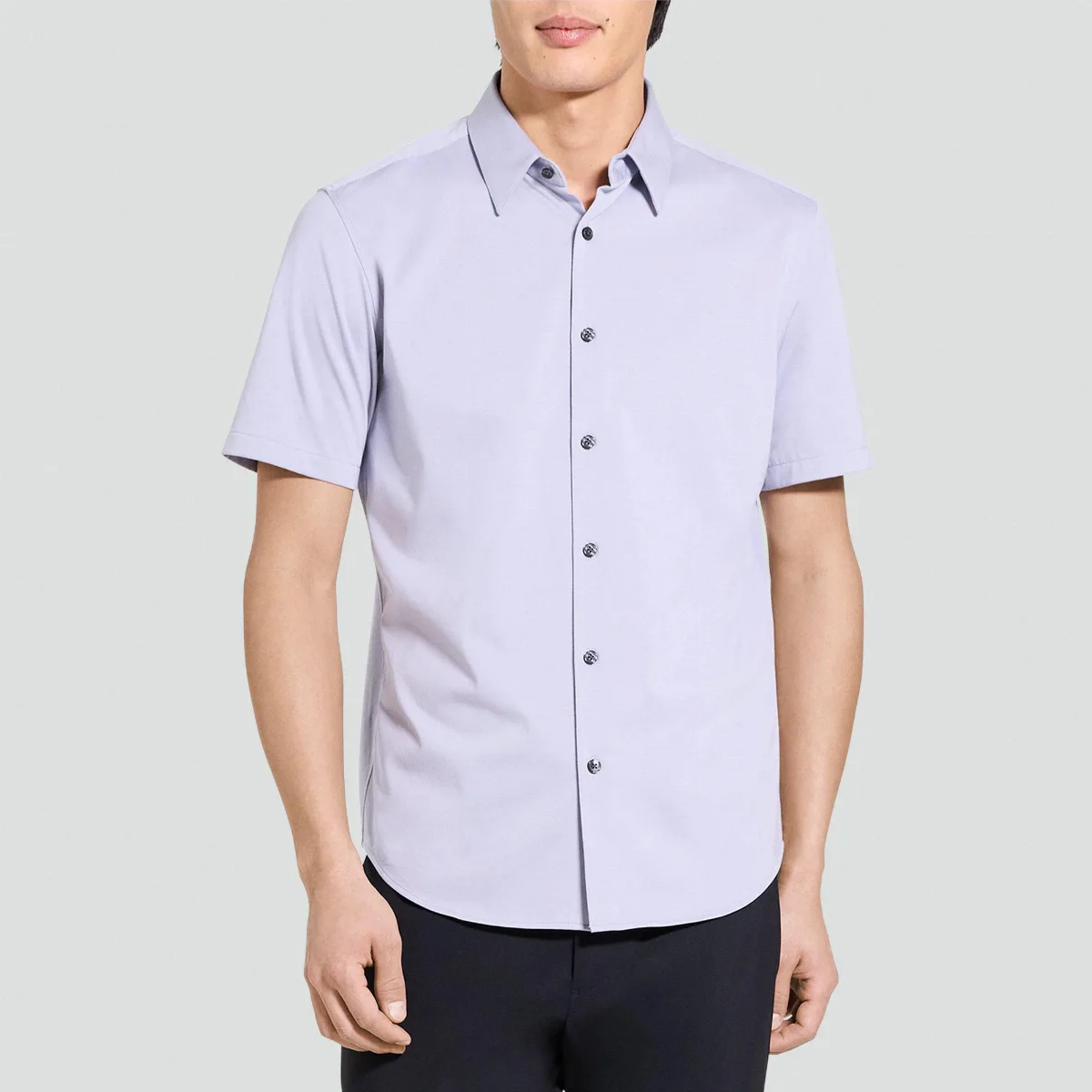 Irving Short-Sleeve Shirt in Structure Knit