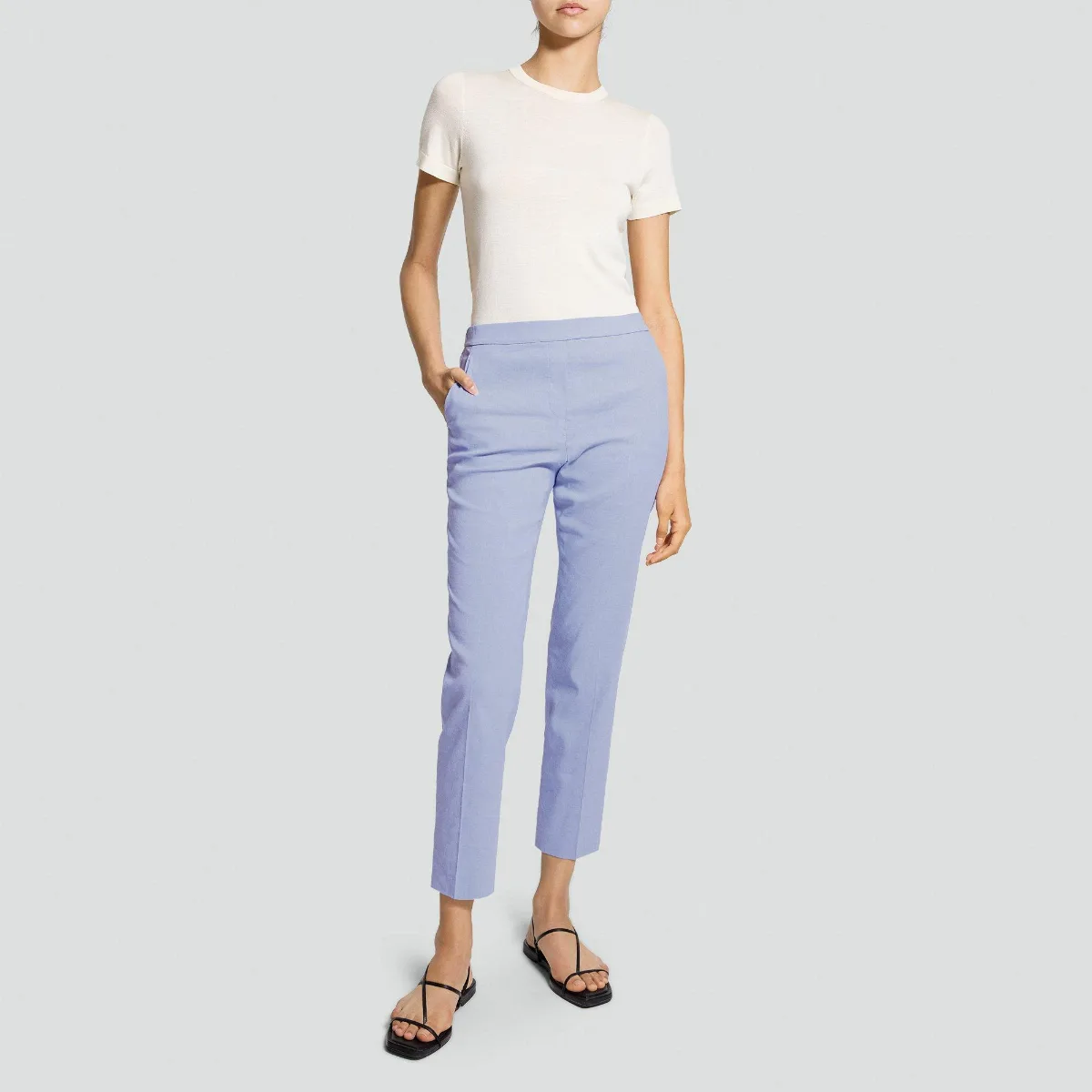 Treeca Pull-On Pant in Good Linen by Theory