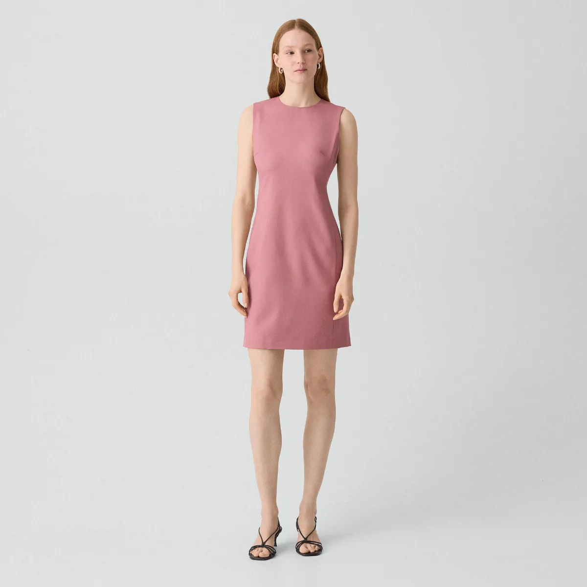 Sleeveless Fitted Dress in Good Wool