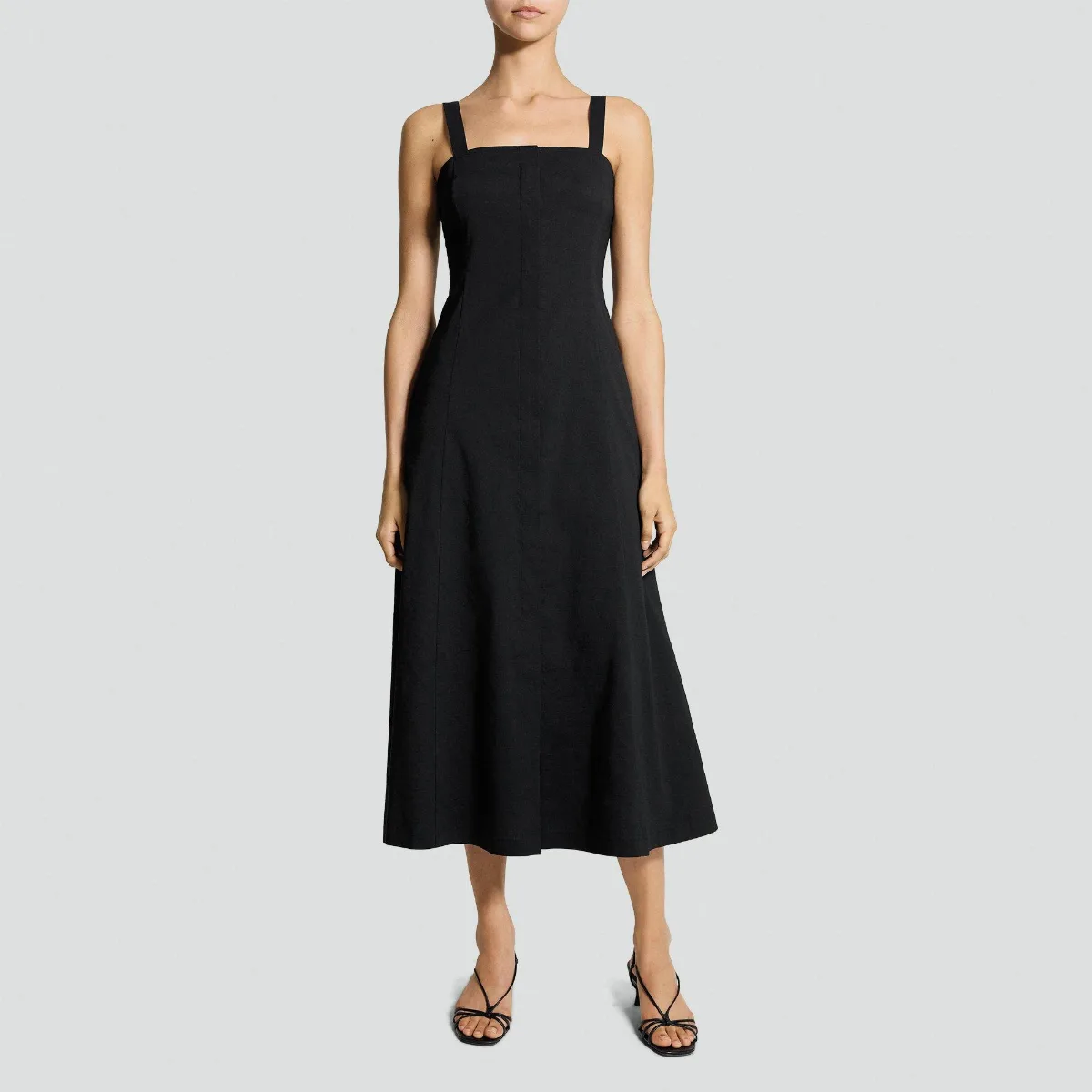 Square Neck Dress in Good Linen by Theory