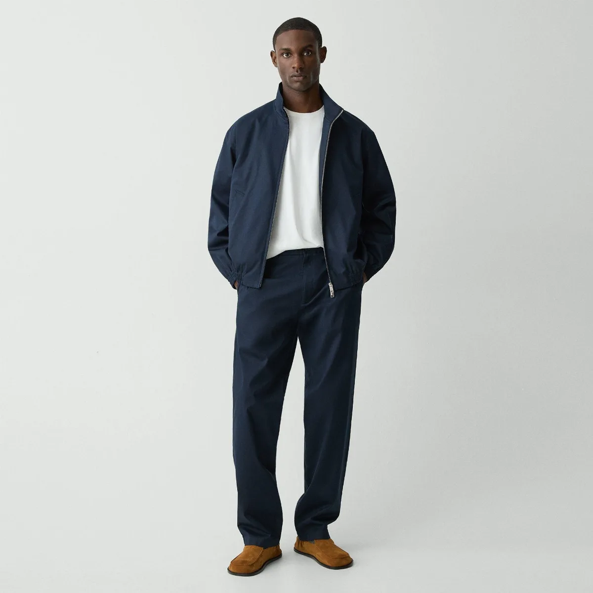 Straight Pant in Cotton-Blend Twill by Theory