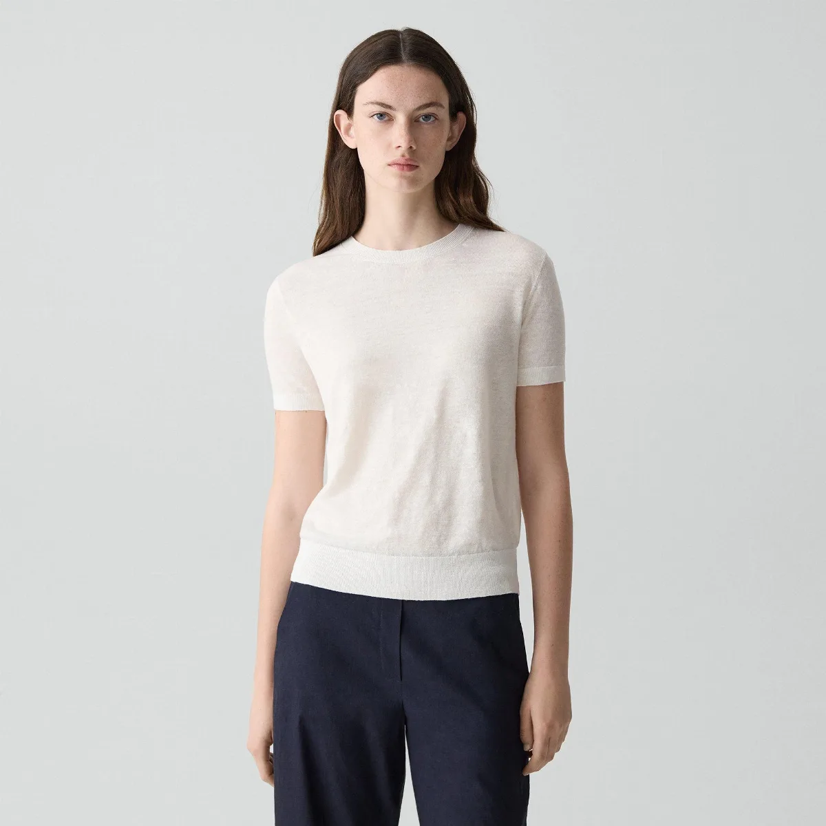 Sweater Tee in Linen Knit by Theory