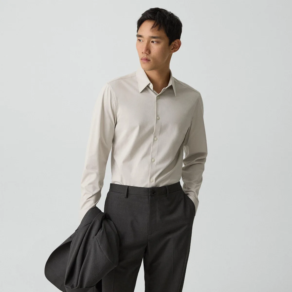 Sylvain Shirt in Structure Knit by Theory