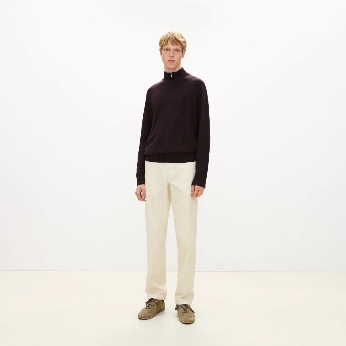 Hilles Quarter-Zip Sweater in Cashmere by Theory