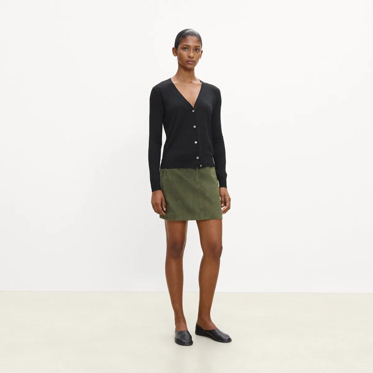 V-Neck Cardigan in Regal Wool by Theory