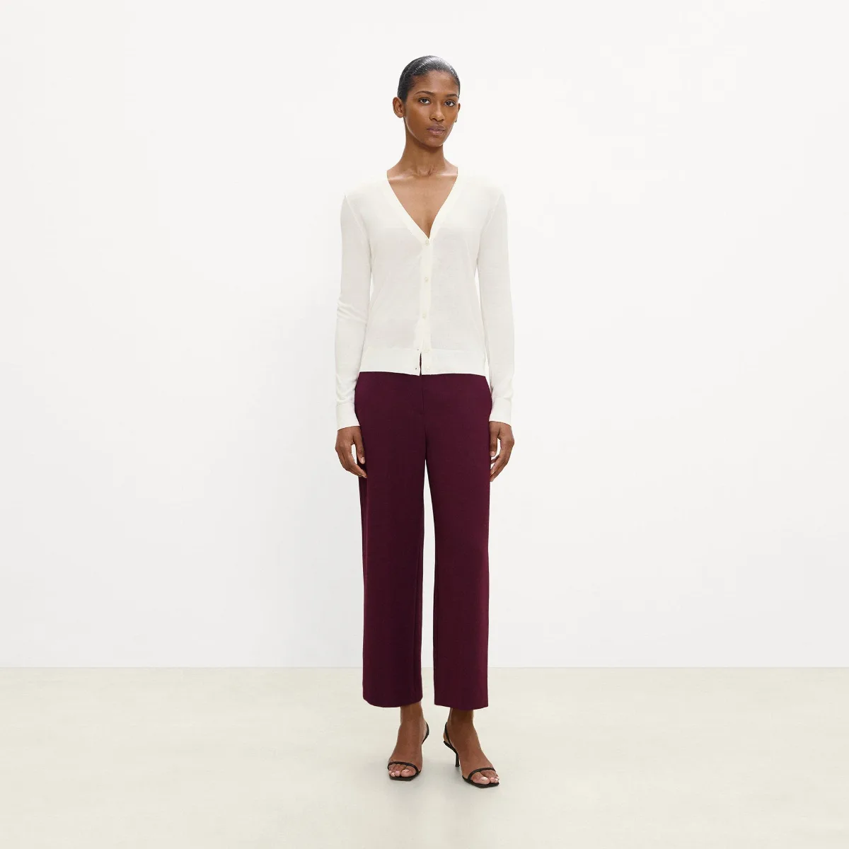 V-Neck Cardigan in Regal Wool by Theory