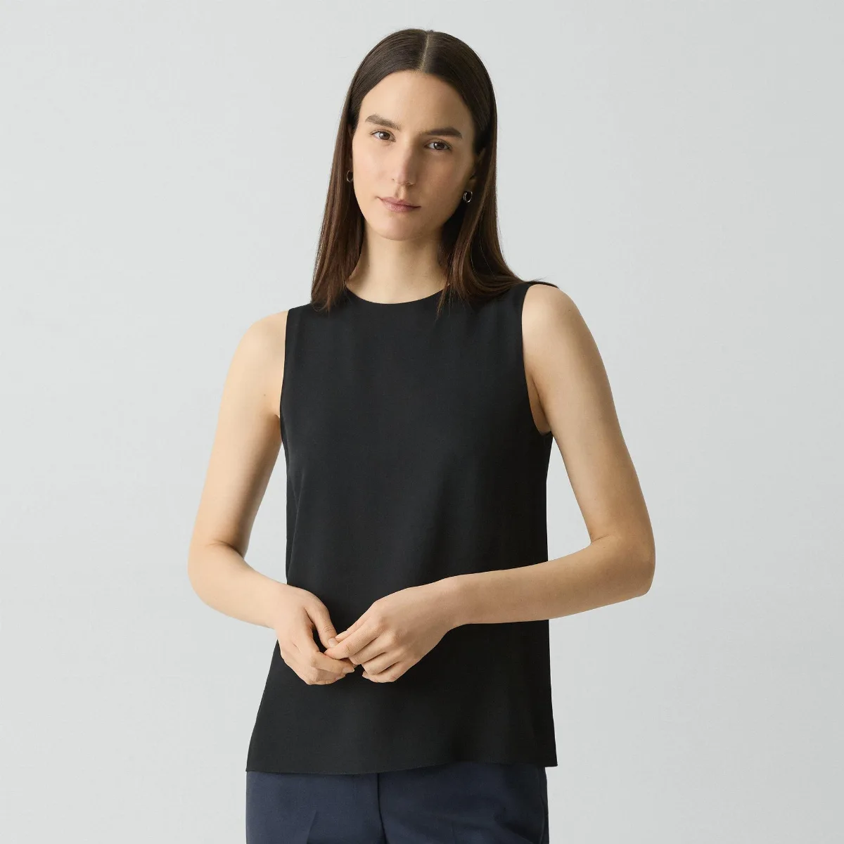 Shell Top in Silk Georgette by Theory