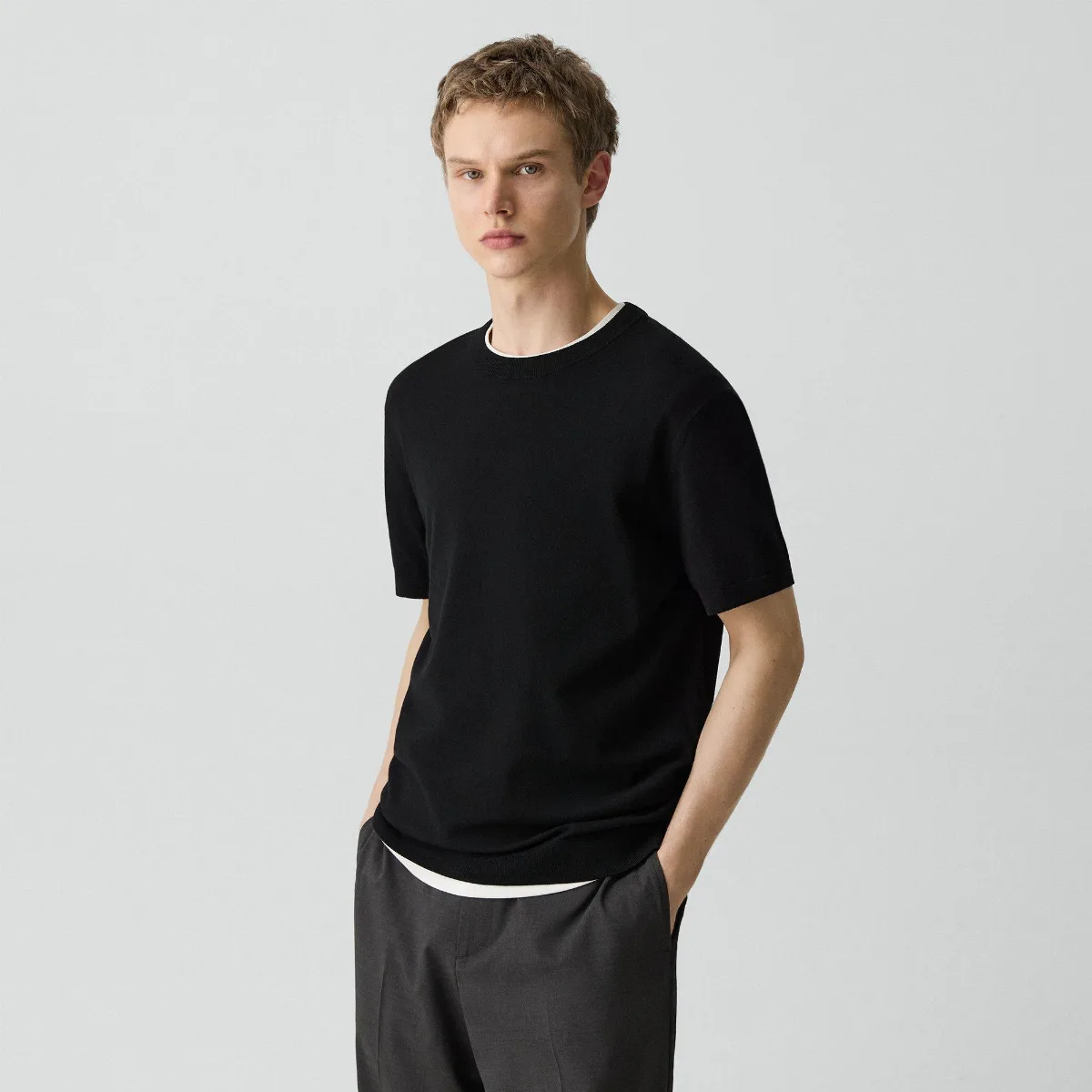 Soris Tee in Light Bilen by Theory