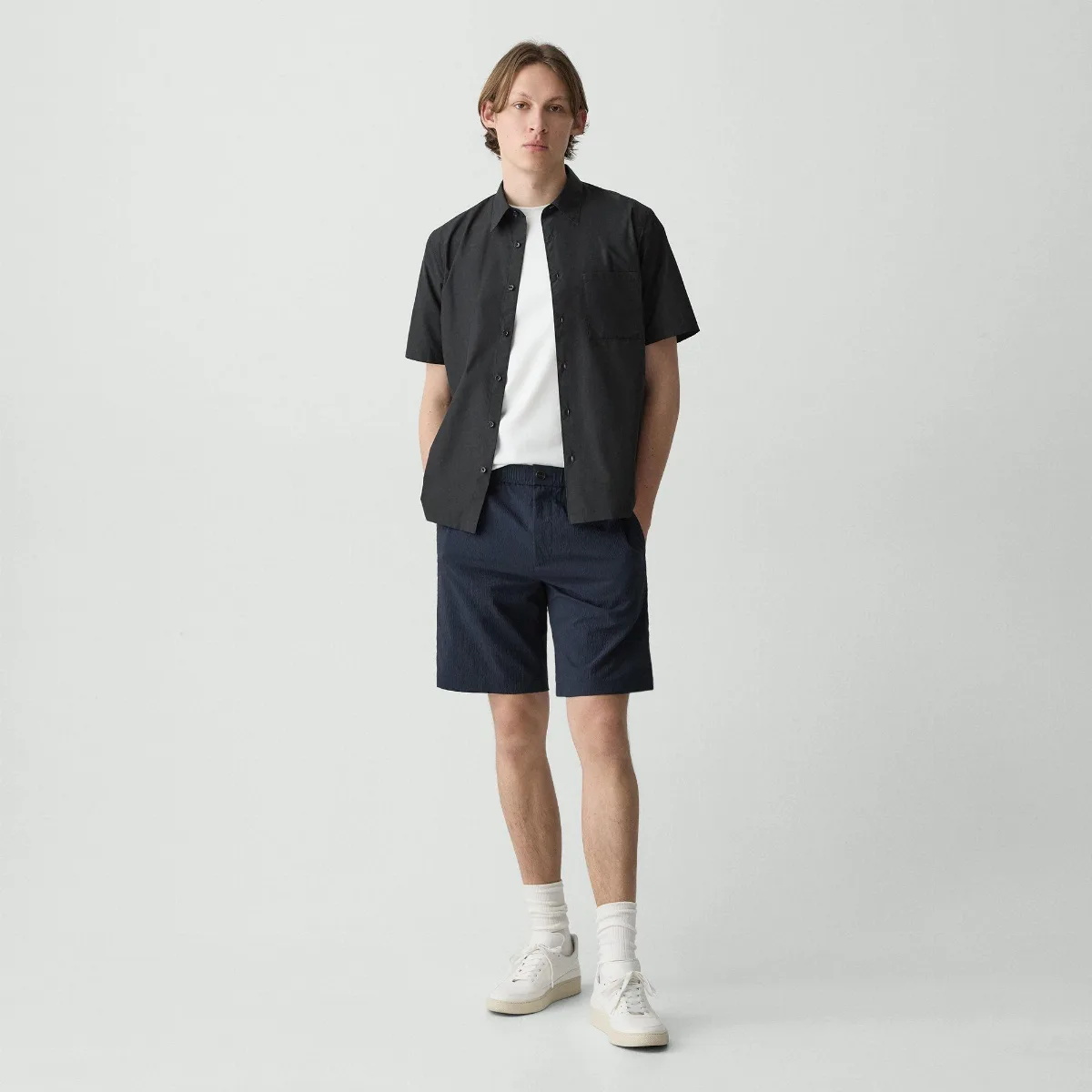 Curtis Drawstring Short in Kelso Nylon by Theory