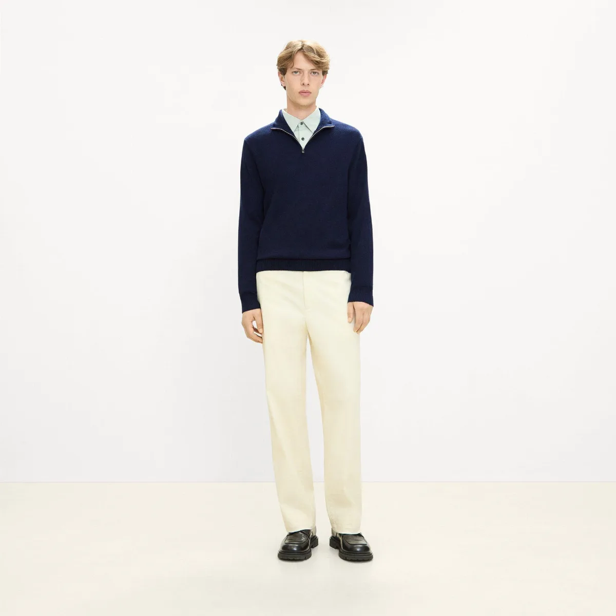 Hilles Quarter-Zip Sweater in Cashmere by Theory