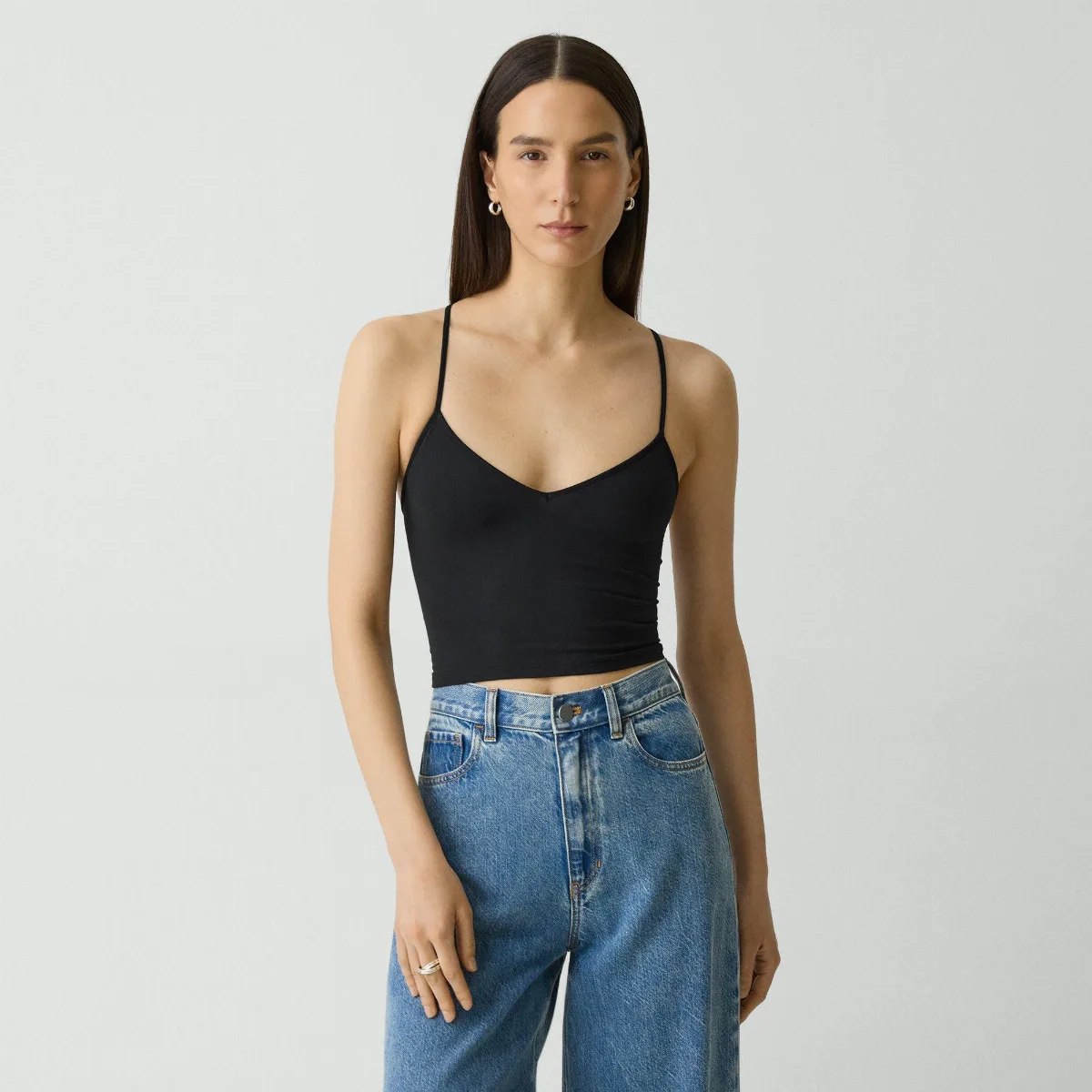 Strappy Tank Top in Stretch Nylon by Theory