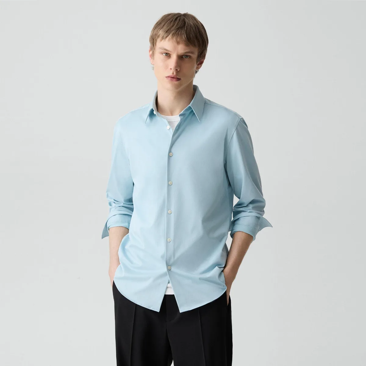 Sylvain Shirt in Structure Knit by Theory