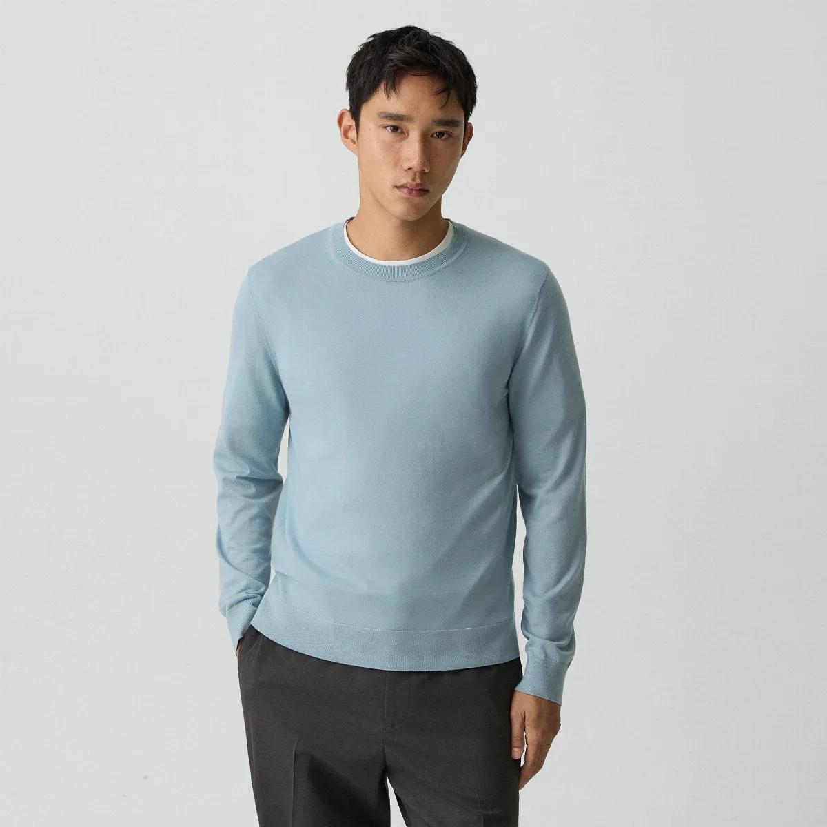 Crewneck Sweater in Regal Wool by Theory