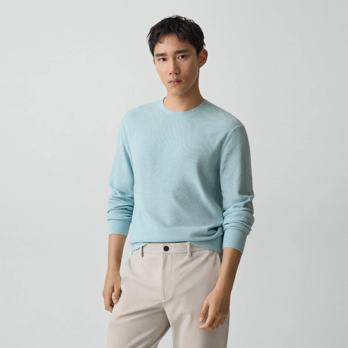 Riland Crewneck Sweater in Light Bilen by Theory