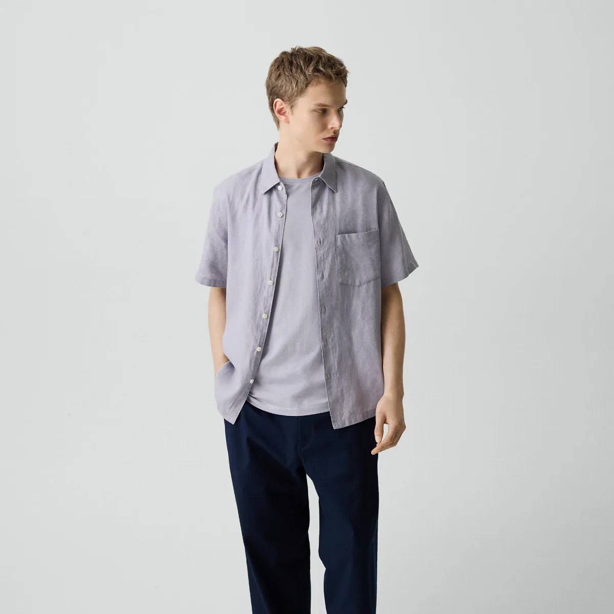 Irving Short-Sleeve Shirt in Relaxed Linen