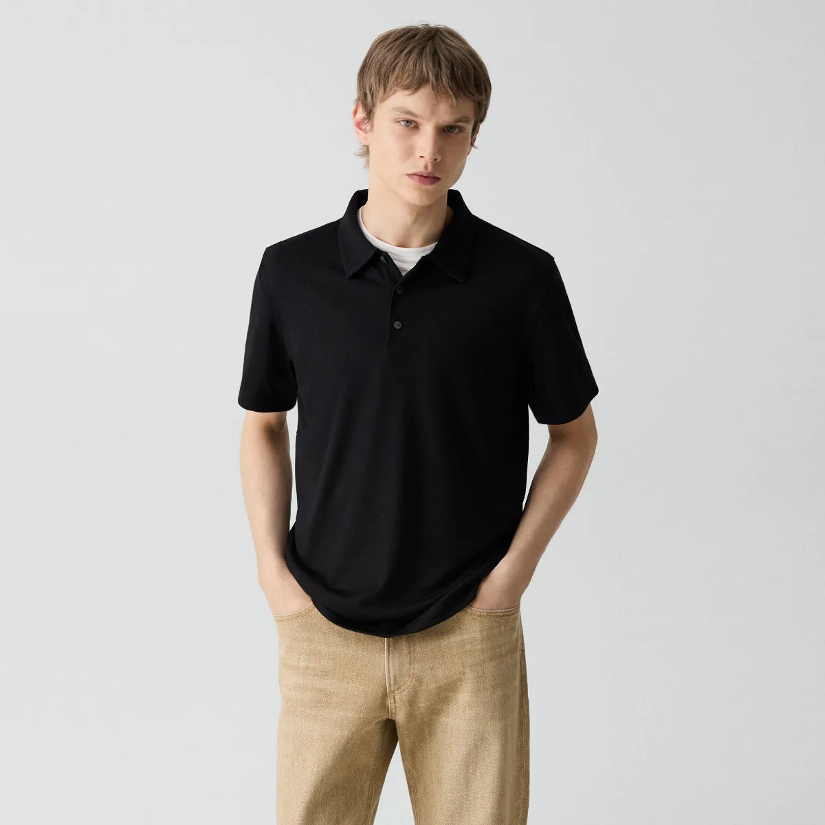 Bron Polo Shirt in Anemone Modal Jersey by Theory