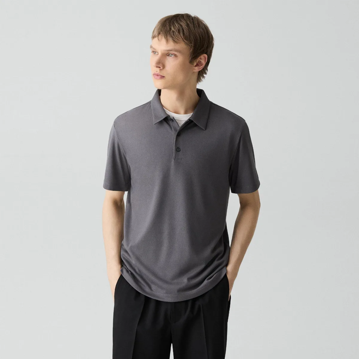 Bron Polo Shirt in Anemone Modal Jersey by Theory